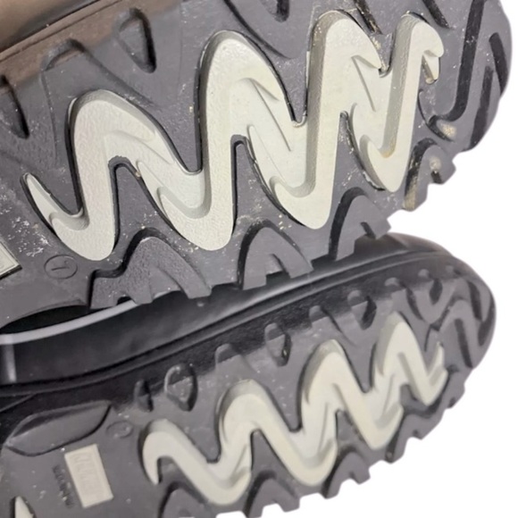 KHOMBU Women's Black Leather Rubber Winter Snow Boots Fleece Lined Mid Calf 7 - Picture 13 of 14